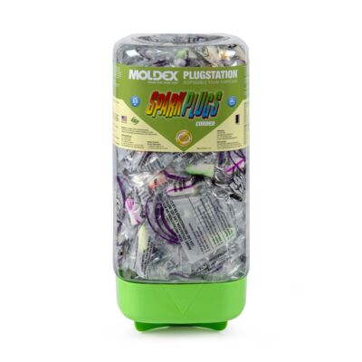 Earplug Dispenser, 150, SparkPlugs, NRR 33, Corded, Bagged, Compliance, Disposable Earplugs