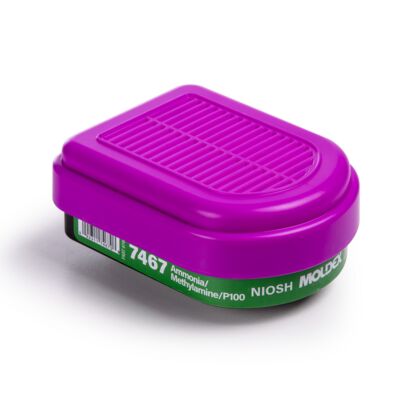 Moldex® 7467 Semi-Rectangular Combo Ammonia / Methylamine Cartridge / P100 Filter