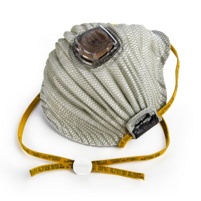 Particulate Respirator, N100, Disposable Respirator, Industrial, Easy Breathing, Airwave, SmartStrap, Cloth Strap, Ventex Valve, Exhale Valve, Full Face Flange,