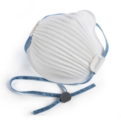 Particulate Respirator, N95, Disposable Respirator, Industrial, Easy Breathing, Airwave, SmartStrap, Cloth Strap, Medium, Large