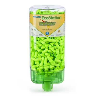 Earplug Dispenser, NRR 33, Compliance, Starter Pack, 500, Recyclable, Disposable Earplugs, Meteors, Economical, Contoured Shape