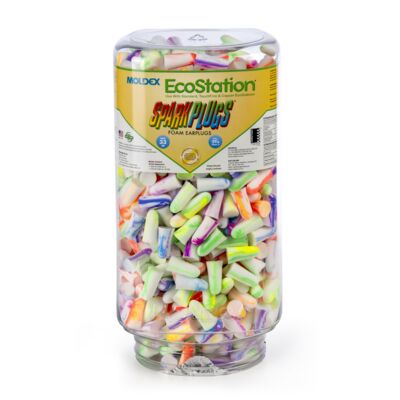 Earplug Dispenser, NRR 33, Compliance, Refill, 500, Recyclable, Disposable Earplugs, SparkPlugs, Economical