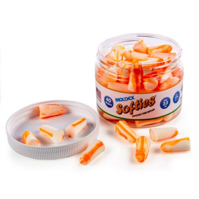 Foam Earplugs, Disposable Plugs, Softies, Uncorded, NRR 33, Non-irritating, small ears, Earplug canisters