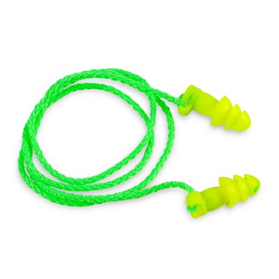 Reusable Earplugs, Corded, NRR 27, Soft, Cloth Cord, Washable Earplugs