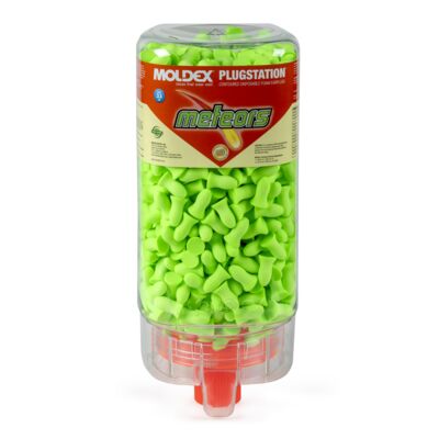 Earplug Dispenser, 250, Meteors, NRR 33, Green, Compliance, Contoured Shape