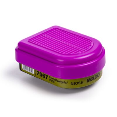 Moldex® 7567 Semi-Rectangular Combo Formaldehyde Cartridge / P100 Filter