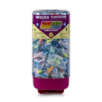 Earplug Dispenser, Sparkplugs, Disposable Earplugs, 250 pairs per dispenser, NRR 33, compliance, foam earplugs