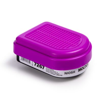 Moldex® 7267 Semi-Rectangular Combo Acid Gas Cartridge / P100 Filter