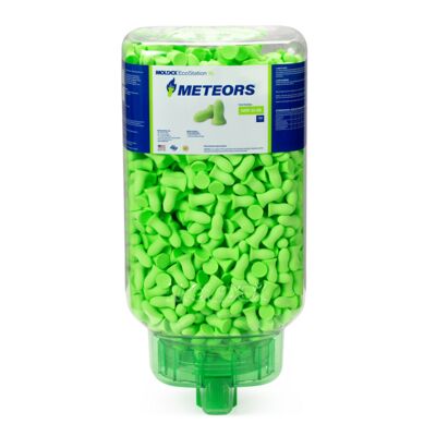 Earplug Dispenser, 750 PAIR, Meteors Foam Earplug, NRR 33,  Uncorded, Bagged, Compliance, Disposable Earplugs