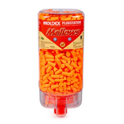 Earplug Dispenser, 500, Mellows, NRR 30, Orange, Compliance, Disposable Earplugs