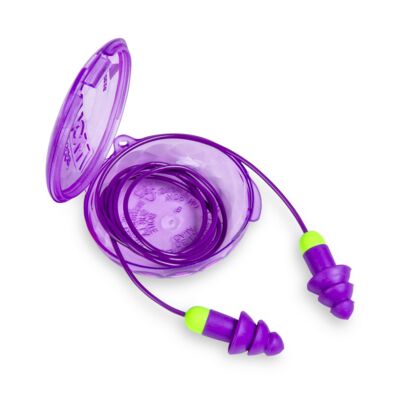 Reusable Earplugs, Corded Earplugs, NRR 27, Washable Earplugs, Pocket-Pak, Carrying Case,